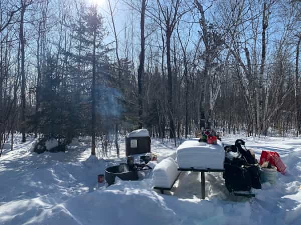 A picture of the rest of the tent site